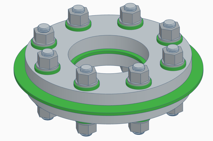 Flanschisolierung mit IsoSeal GGR Dichtung